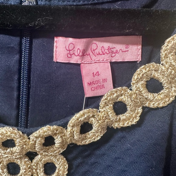 Lily Pulitzer New with tags Navy blue and gold dress - Picture 5 of 5